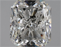 Natural Diamond 1.01 Carats, Radiant with  Cut, F Color, SI2 Clarity and Certified by HRD