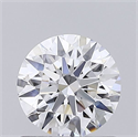 Lab Grown Diamond 0.74 Carats, Round with Ideal Cut, D Color, VS1 Clarity and Certified by IGI