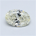 Natural Diamond 1.50 Carats, Oval with  Cut, L Color, I1 Clarity and Certified by GIA