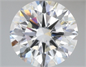Lab Grown Diamond 3.04 Carats, Round with Ideal Cut, D Color, VVS2 Clarity and Certified by IGI