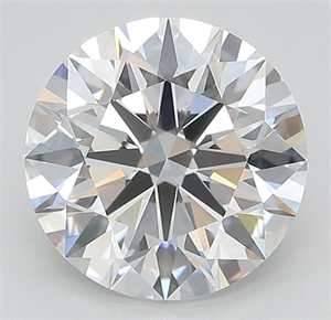 Picture of Lab Grown Diamond 2.71 Carats, Round with Ideal Cut, D Color, VVS1 Clarity and Certified by IGI
