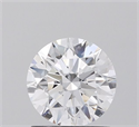 Lab Grown Diamond 1.05 Carats, Round with Ideal Cut, D Color, VVS1 Clarity and Certified by IGI