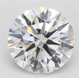 Picture of Lab Grown Diamond 3.14 Carats, Round with Ideal Cut, D Color, IF Clarity and Certified by IGI