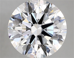 Picture of Lab Grown Diamond 4.39 Carats, Round with Ideal Cut, D Color, VVS2 Clarity and Certified by IGI