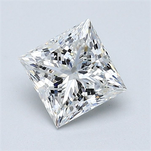 Foto Diamante Natural 1.21 quilates, Princesa , Color G, claridad SI1 y certificado GIA de