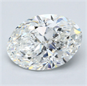 Natural Diamond 4.01 Carats, Oval with  Cut, G Color, VS2 Clarity and Certified by GIA