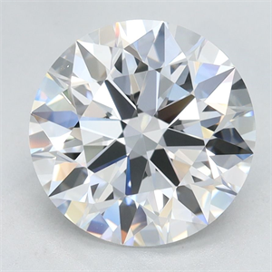 Picture of Lab Grown Diamond 2.62 Carats, Round with Excellent Cut, D Color, VVS1 Clarity and Certified by GIA