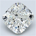 Natural Diamond 3.63 Carats, Cushion with  Cut, I Color, VS1 Clarity and Certified by GIA