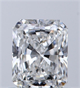 Natural Diamond 0.54 Carats, Radiant with  Cut, F Color, VVS2 Clarity and Certified by GIA