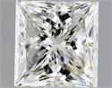 Natural Diamond 1.00 Carats, Princess with  Cut, J Color, SI1 Clarity and Certified by GIA