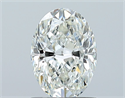 Natural Diamond 1.01 Carats, Oval with  Cut, H Color, SI1 Clarity and Certified by GIA