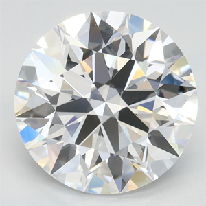 Picture of Lab Grown Diamond 3.09 Carats, Round with Ideal Cut, D Color, IF Clarity and Certified by IGI