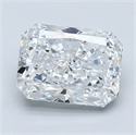 Natural Diamond 3.03 Carats, Radiant with  Cut, E Color, SI1 Clarity and Certified by GIA
