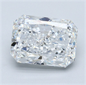 Natural Diamond 3.03 Carats, Radiant with  Cut, E Color, SI1 Clarity and Certified by GIA