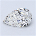 Natural Diamond 2.01 Carats, Pear with  Cut, E Color, SI1 Clarity and Certified by GIA