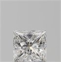 Natural Diamond 0.71 Carats, Princess with  Cut, E Color, SI1 Clarity and Certified by GIA