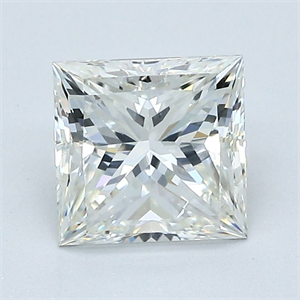 Picture of Natural Diamond 1.51 Carats, Princess with  Cut, J Color, SI1 Clarity and Certified by GIA
