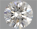 Natural Diamond 0.70 Carats, Round with Excellent Cut, F Color, VVS2 Clarity and Certified by GIA