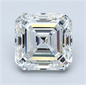 Natural Diamond 3.05 Carats, Asscher with  Cut, E Color, VS2 Clarity and Certified by GIA
