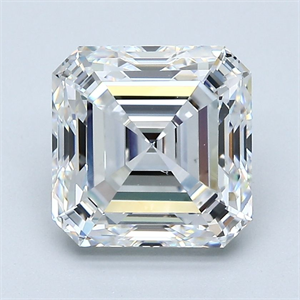 Picture of Natural Diamond 3.05 Carats, Asscher with  Cut, E Color, VS2 Clarity and Certified by GIA