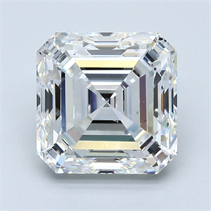 Picture of Natural Diamond 3.05 Carats, Asscher with  Cut, E Color, VS2 Clarity and Certified by GIA