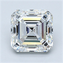 Natural Diamond 3.05 Carats, Asscher with  Cut, E Color, VS2 Clarity and Certified by GIA