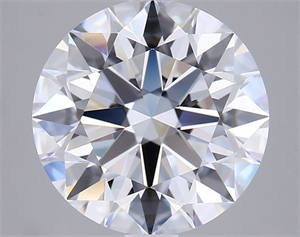Picture of Lab Grown Diamond 2.52 Carats, Round with Excellent Cut, D Color, VVS2 Clarity and Certified by GIA