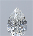 Natural Diamond 0.50 Carats, Pear with  Cut, H Color, VVS2 Clarity and Certified by GIA