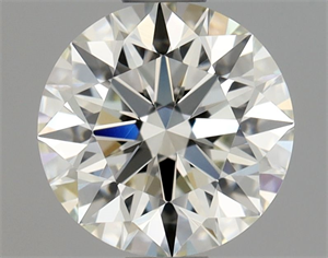 Picture of Natural Diamond 0.76 Carats, Round with Excellent Cut, J Color, VVS1 Clarity and Certified by GIA