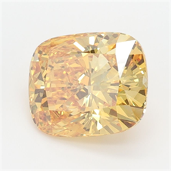 Picture of Lab Grown Diamond 2.47 Carats, Cushion with  Cut, Fancy Vivid Yellow Color, VVS2 Clarity and Certified by IGI