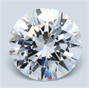Natural Diamond 2.50 Carats, Round with Very Good Cut, D Color, VS1 Clarity and Certified by GIA