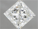 Natural Diamond 0.90 Carats, Princess with  Cut, H Color, VVS2 Clarity and Certified by IGI