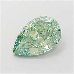 Picture of Lab Grown Diamond 3.52 Carats, Pear with  Cut, Fancy Vivid Green Color, VS1 Clarity and Certified by IGI