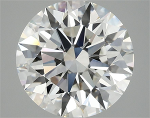 Picture of Lab Grown Diamond 4.07 Carats, Round with Ideal Cut, G Color, VVS2 Clarity and Certified by IGI