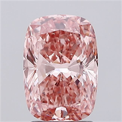 Picture of Lab Grown Diamond 2.21 Carats, CUSHION MODIFIED with  Cut, Fancy Vivid Pink Color, VS2 Clarity and Certified by IGI