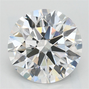 Picture of Lab Grown Diamond 3.27 Carats, Round with Excellent Cut, D Color, IF Clarity and Certified by GIA