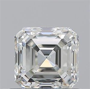 Picture of Natural Diamond 0.91 Carats, Asscher with  Cut, J Color, VVS1 Clarity and Certified by GIA