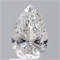 Natural Diamond 0.70 Carats, Pear with  Cut, E Color, VS2 Clarity and Certified by GIA