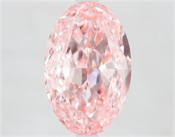 Picture of Lab Grown Diamond 4.58 Carats, Oval with  Cut, Fancy Vivid Pink Color, VS1 Clarity and Certified by IGI