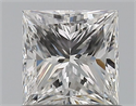 Natural Diamond 0.71 Carats, Princess with  Cut, F Color, VS1 Clarity and Certified by GIA