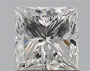 Picture of Natural Diamond 0.71 Carats, Princess with  Cut, F Color, VS1 Clarity and Certified by GIA