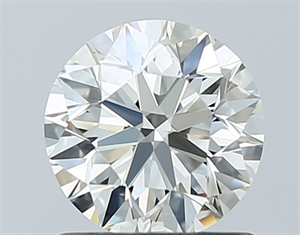 Picture of Natural Diamond 1.00 Carats, Round with Excellent Cut, I Color, VVS1 Clarity and Certified by IGI