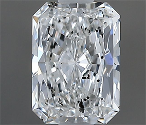 Picture of Natural Diamond 0.50 Carats, Radiant with  Cut, F Color, I1 Clarity and Certified by GIA