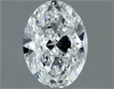 Natural Diamond 0.90 Carats, Oval with  Cut, F Color, VVS1 Clarity and Certified by GIA