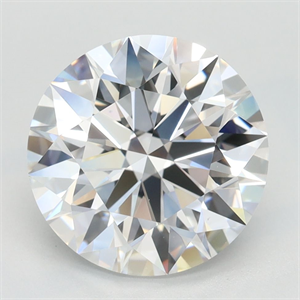 Picture of Lab Grown Diamond 3.07 Carats, Round with Ideal Cut, D Color, IF Clarity and Certified by IGI