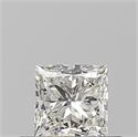 Natural Diamond 0.52 Carats, Princess with  Cut, J Color, VVS1 Clarity and Certified by GIA