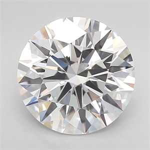 Picture of Lab Grown Diamond 3.05 Carats, Round with Ideal Cut, D Color, VVS2 Clarity and Certified by IGI