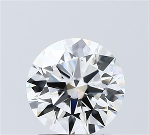 Picture of Lab Grown Diamond 1.54 Carats, Round with Ideal Cut, F Color, VVS2 Clarity and Certified by IGI