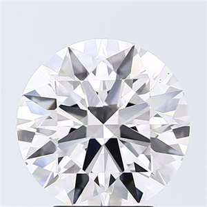 Picture of Lab Grown Diamond 2.73 Carats, Round with Excellent Cut, F Color, VS2 Clarity and Certified by GIA