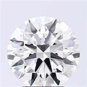Picture of Lab Grown Diamond 2.73 Carats, Round with Excellent Cut, F Color, VS2 Clarity and Certified by GIA